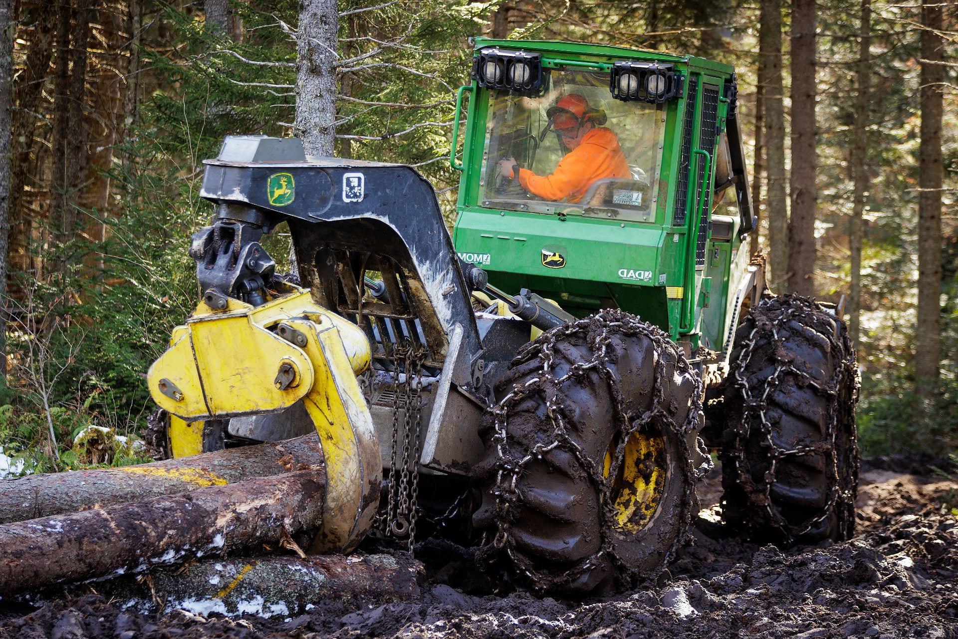 Skidder used to move logs